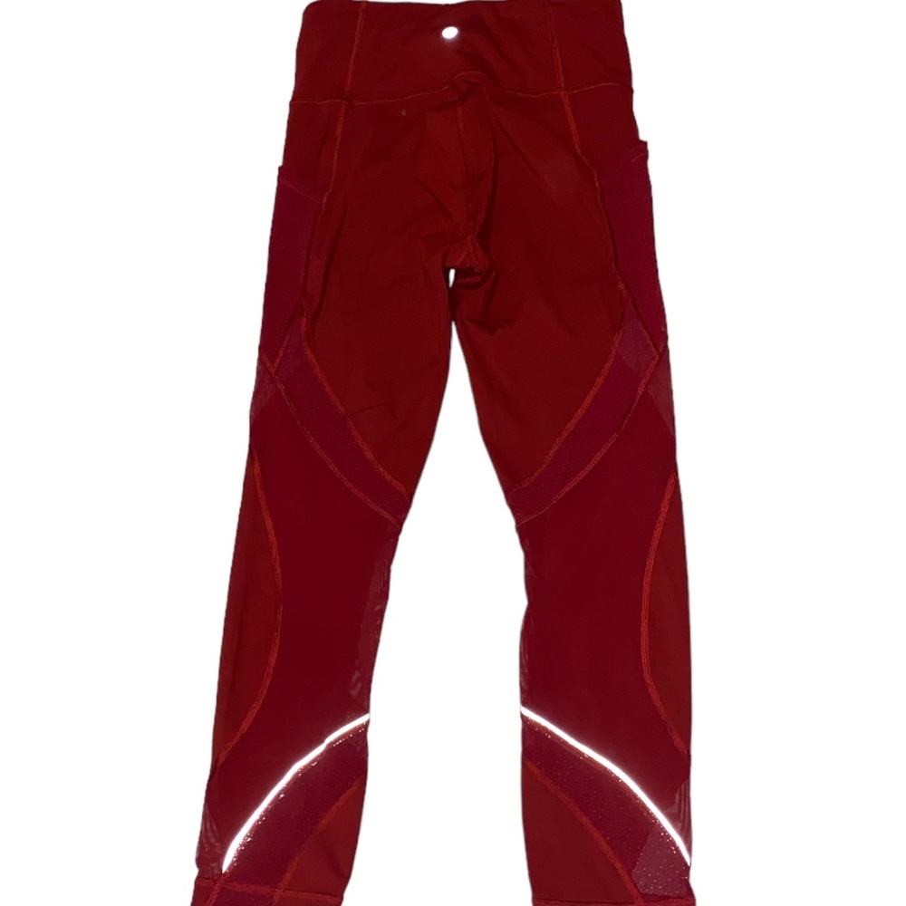 Lululemon all the right places red leggings sz 6 - Picture 4 of 5